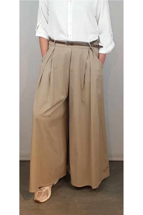 FALDA PANTALON CECILE CAMEL