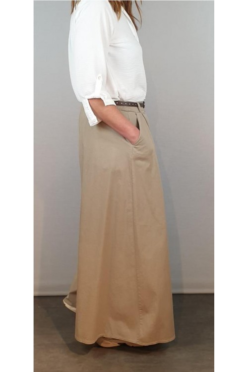 FALDA PANTALON CECILE CAMEL