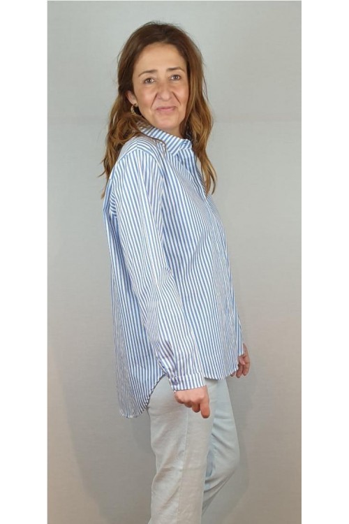CAMISA CECILE WANG AZUL 2