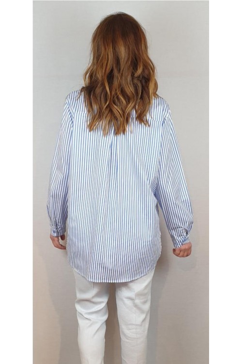 CAMISA CECILE WANG AZUL