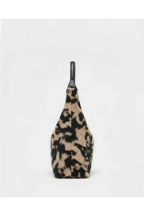 Bolso de hombro con tejido de NEGRO