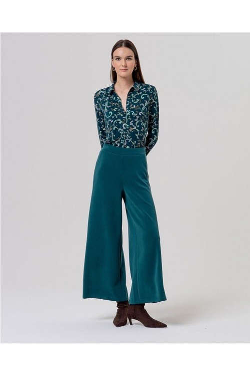 Pantalón ancho VERDE BOTELLA