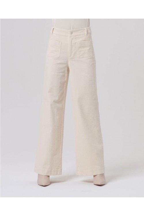 Pantalón ancho con bolsillos p CRUDO