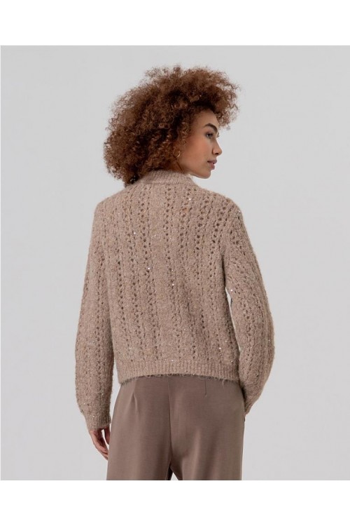 Cardigan bomber con lentejuela CAMEL