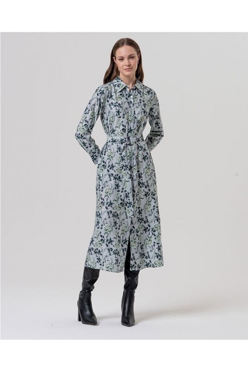 Vestido camisero GRIS