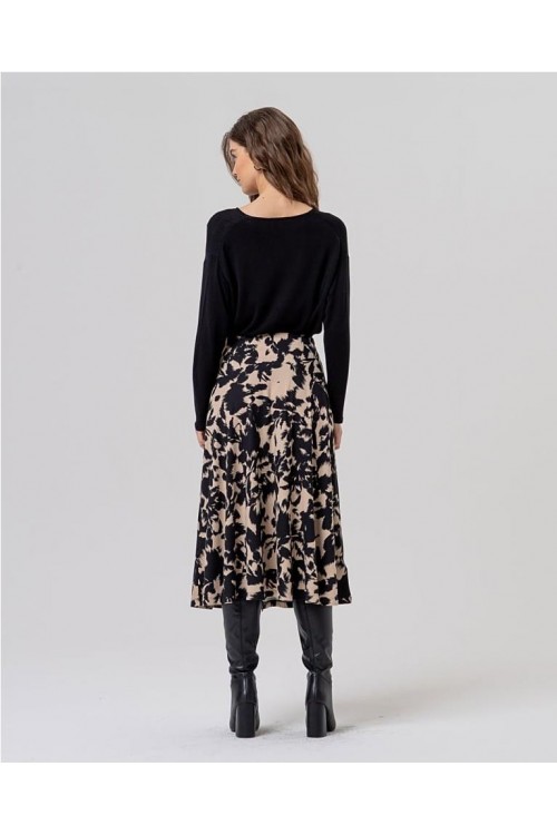Falda midi NEGRO 2