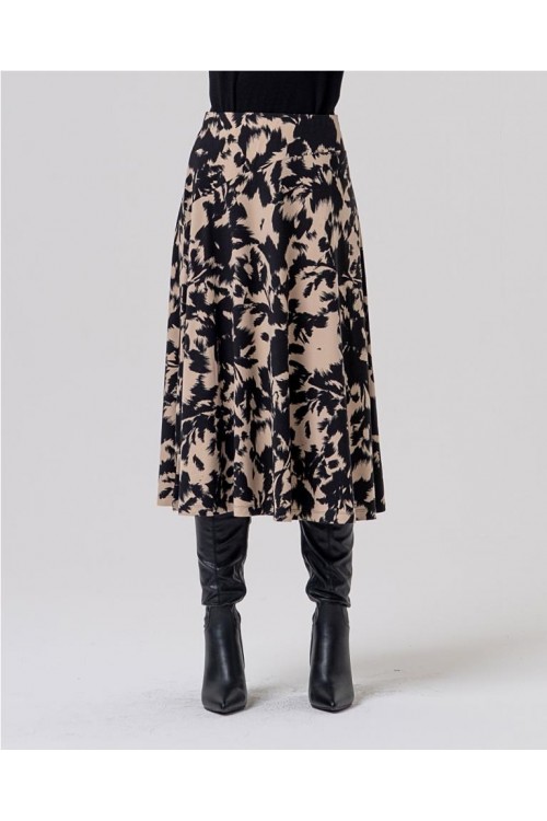 Falda midi NEGRO
