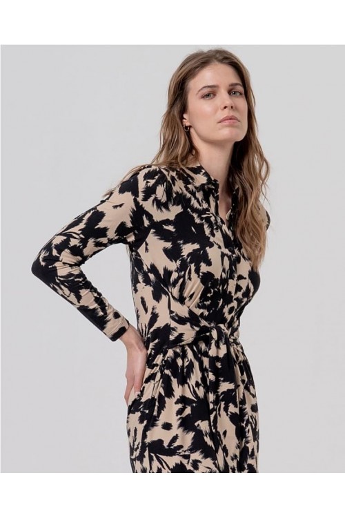 Vestido camisero NEGRO