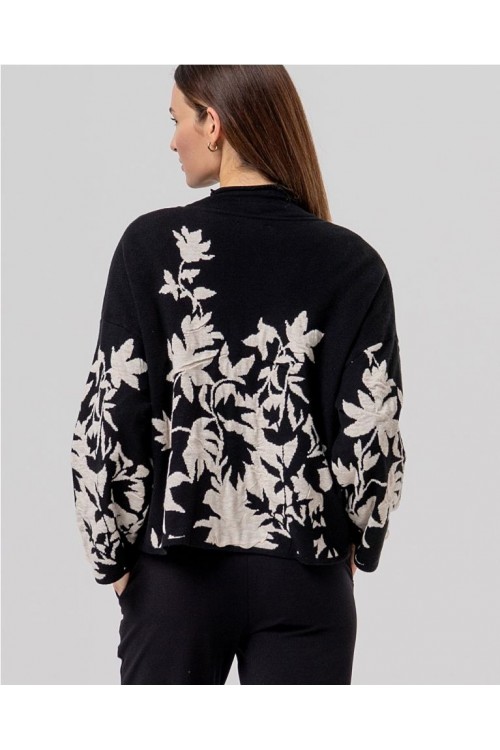 Kimono con jacquard NEGRO 2