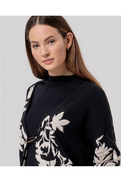 Kimono con jacquard NEGRO