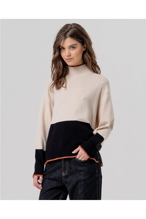 Jersey cuello perkins con cont CRUDO