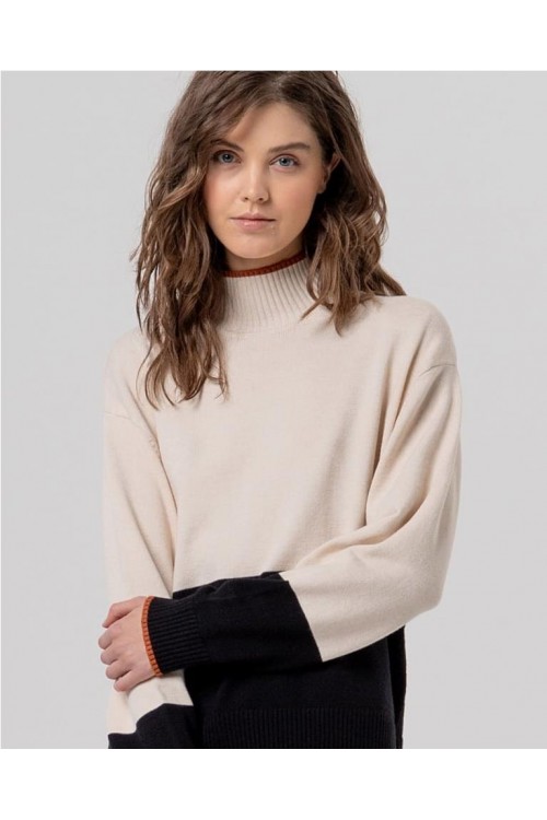 Jersey cuello perkins con cont CRUDO