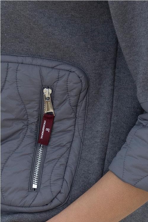 CHAQUETA HONGO GRIS CLARO