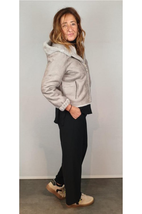 CAZADORA LEO&UGO GRIS CLARO