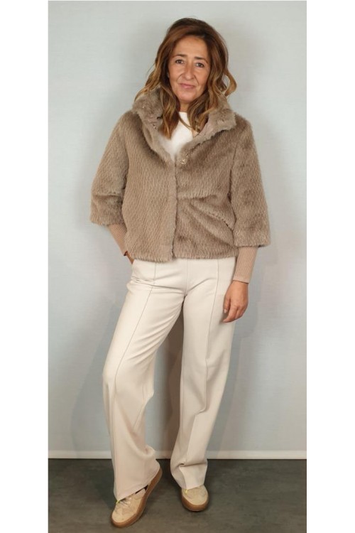 CAZADORA LIRAS BEIGE