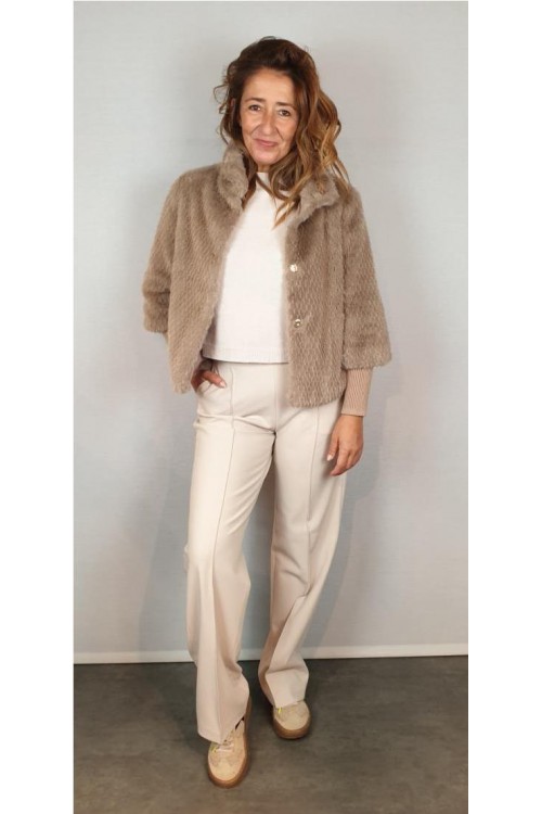 CAZADORA LIRAS BEIGE