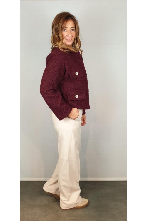 CHAQUETA VOLTAIRE BURDEOS