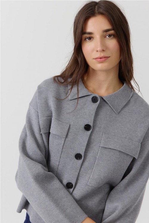 CHAQUETA ARTLOVE GRIS CLARO