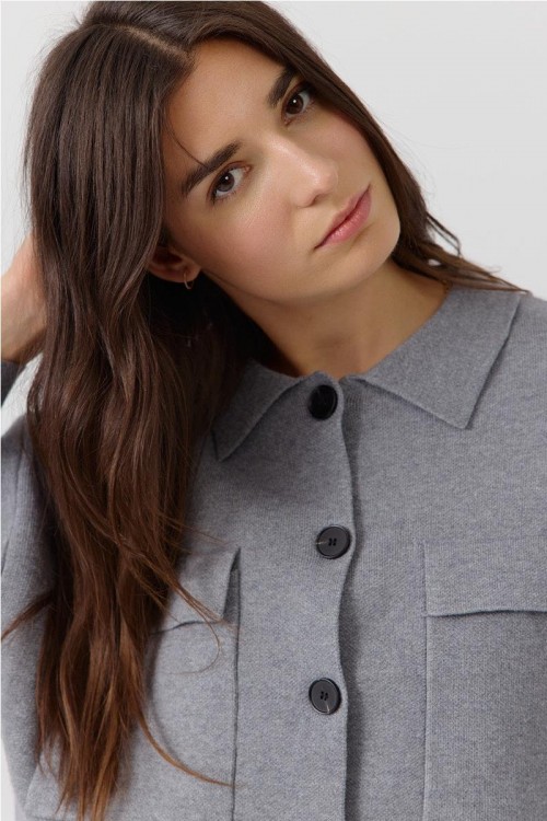 CHAQUETA ARTLOVE GRIS CLARO