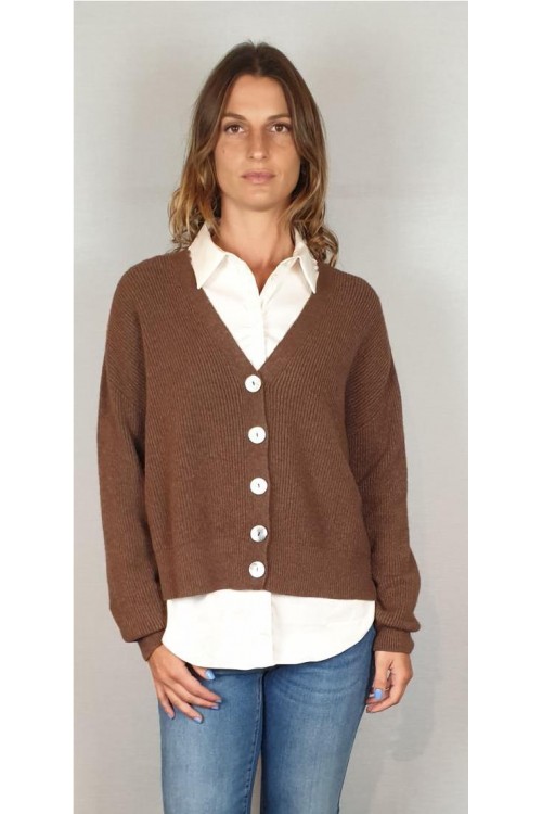 CHAQUETA CARTA LIBERA MARRON