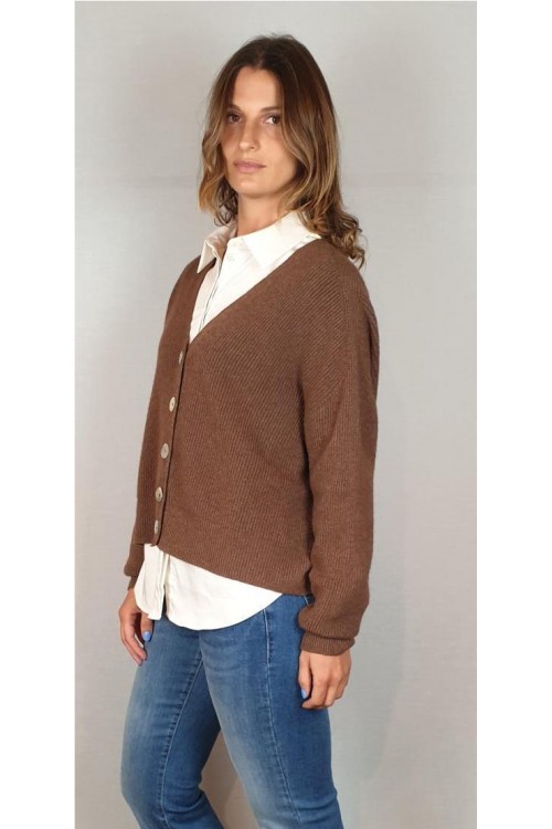 CHAQUETA CARTA LIBERA MARRON