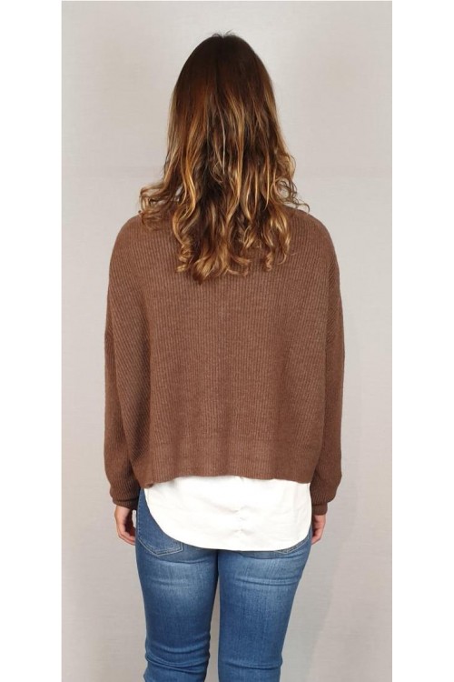 CHAQUETA CARTA LIBERA MARRON