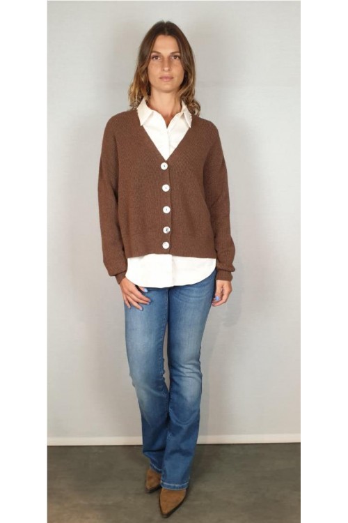 CHAQUETA CARTA LIBERA MARRON