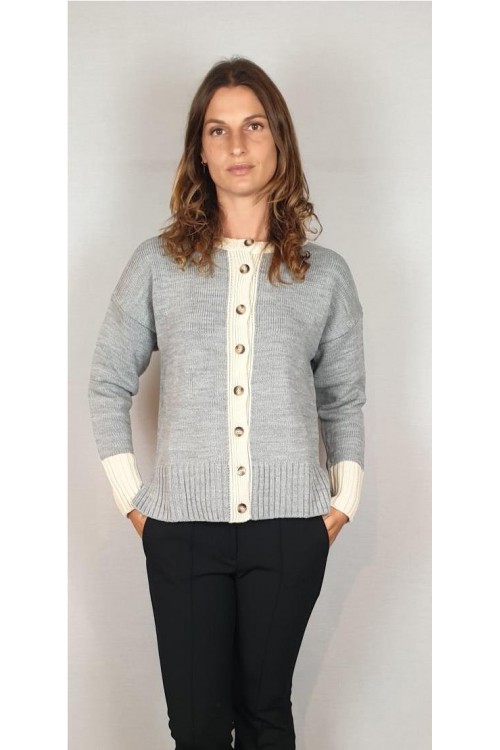 CHAQUETA QUINTO PUNTO GRIS CLARO