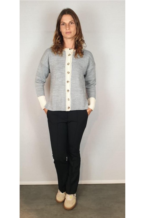 CHAQUETA QUINTO PUNTO GRIS CLARO