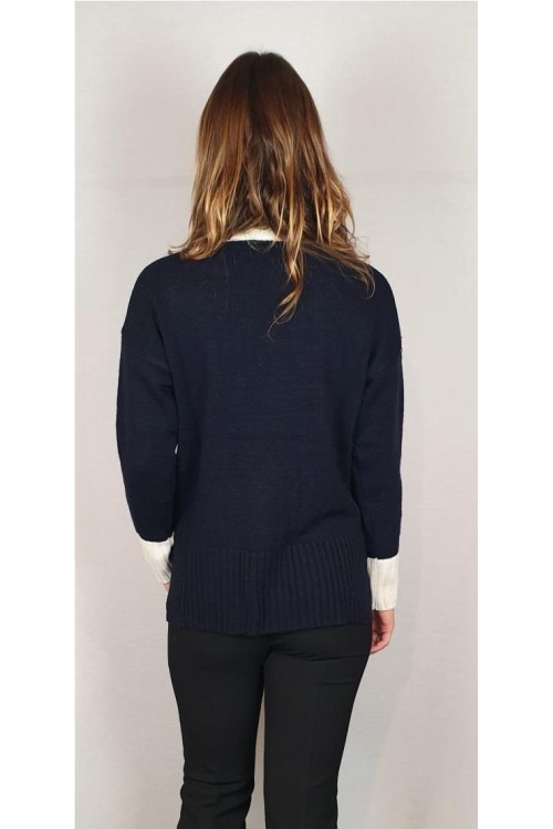 JERSEY QUINTO PUNTO AZUL MARINO