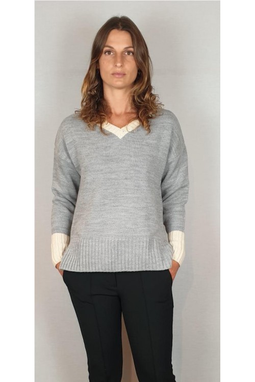 JERSEY QUINTO PUNTO GRIS CLARO