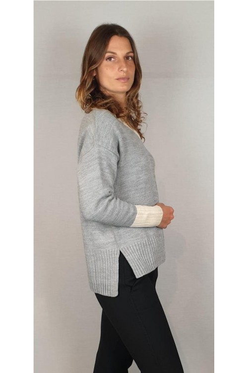 JERSEY QUINTO PUNTO GRIS CLARO