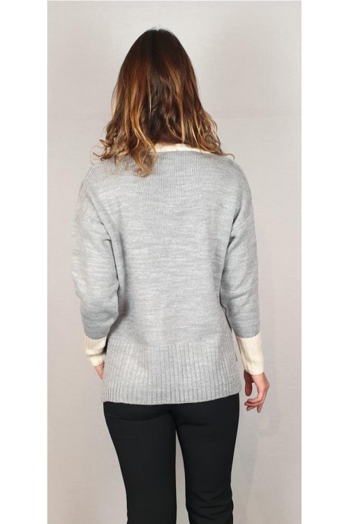 JERSEY QUINTO PUNTO GRIS CLARO