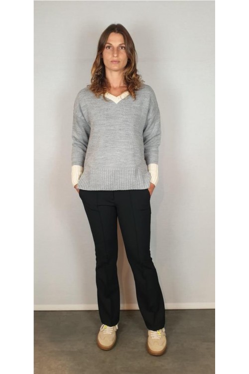 JERSEY QUINTO PUNTO GRIS CLARO
