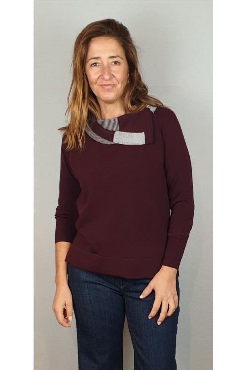 JERSEY BLUTON BURDEOS