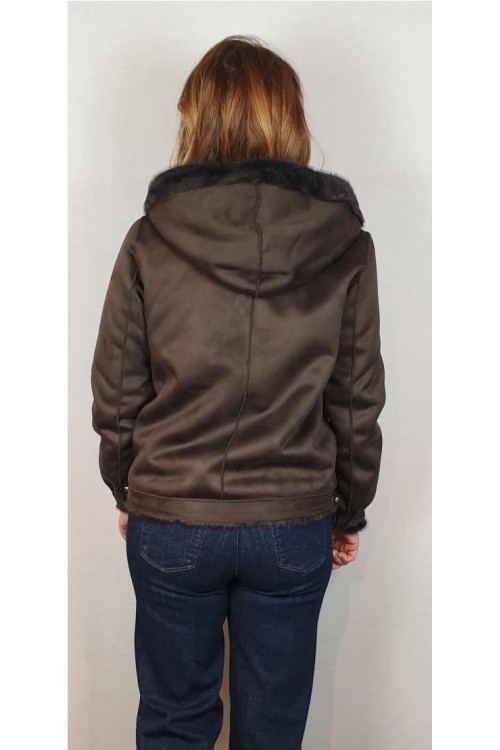 CAZADORA LIRAS MARRON