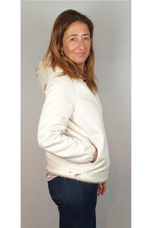 CAZADORA LIRAS BEIGE