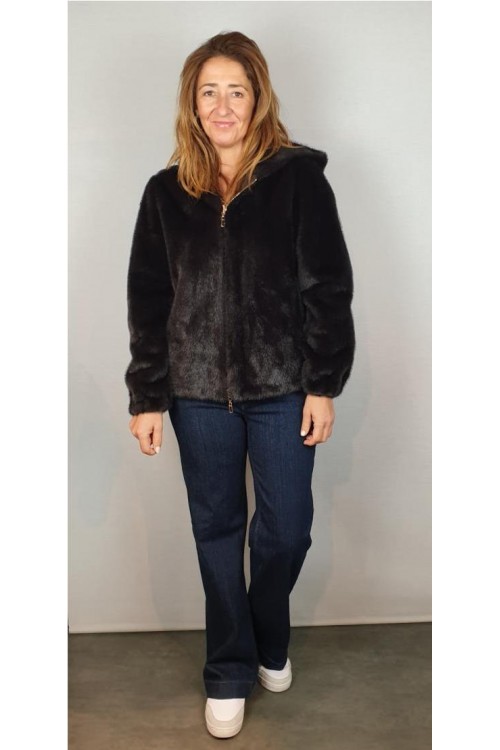 CAZADORA LIRAS MARRON