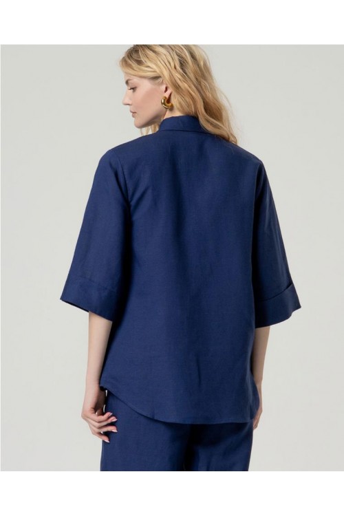 CAMISA SURKANA AZUL MARINO