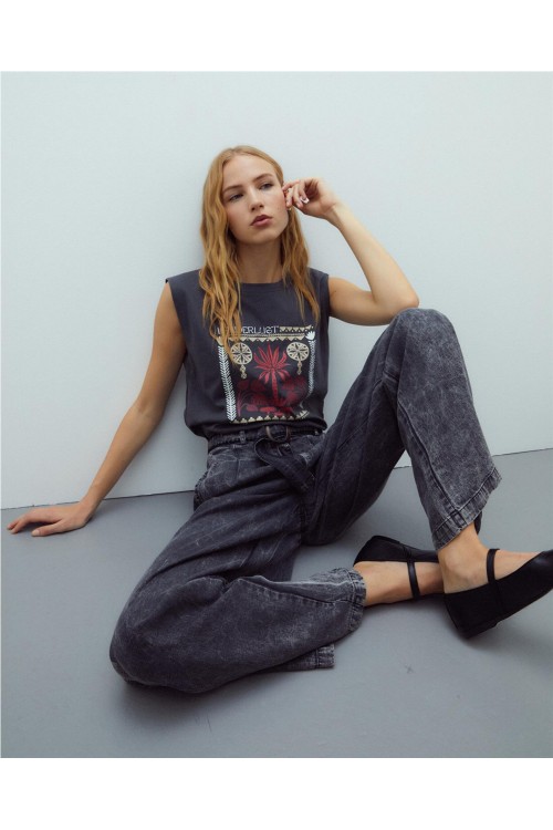 CAMISETA ANDAM GRIS CLARO