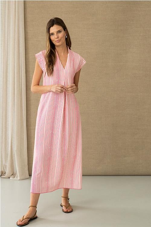 VESTIDO HONGO FUCSIA