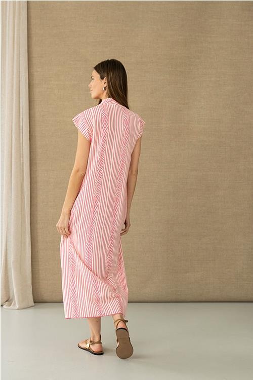 VESTIDO HONGO FUCSIA