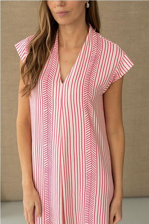 VESTIDO HONGO FUCSIA