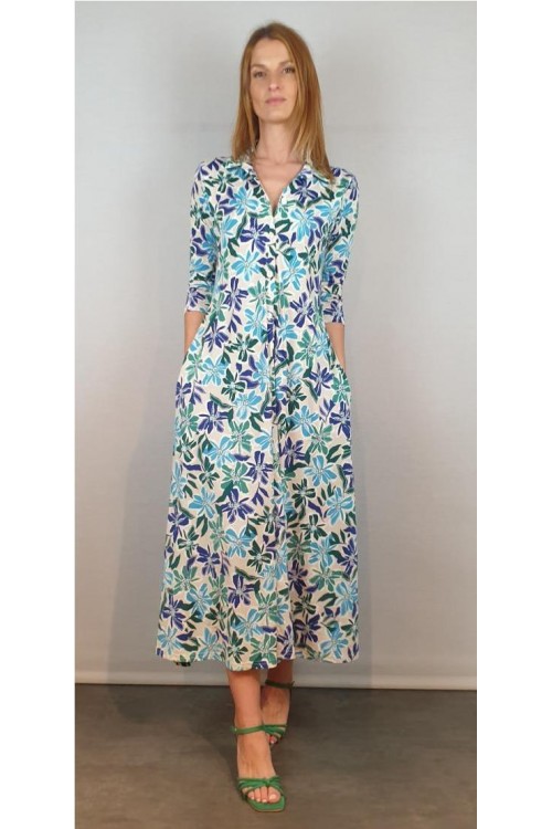 VESTIDO MISS ELEGANCE CELESTE