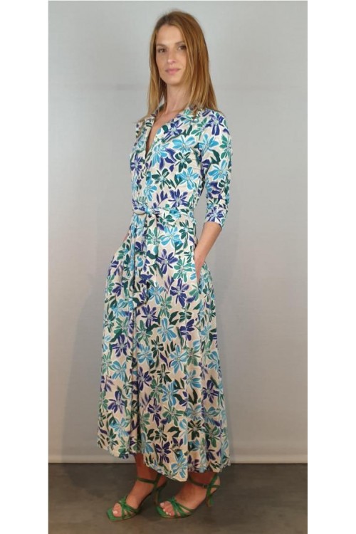 VESTIDO MISS ELEGANCE CELESTE