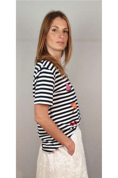 CAMISETA LEO&UGO AZUL MARINO 2