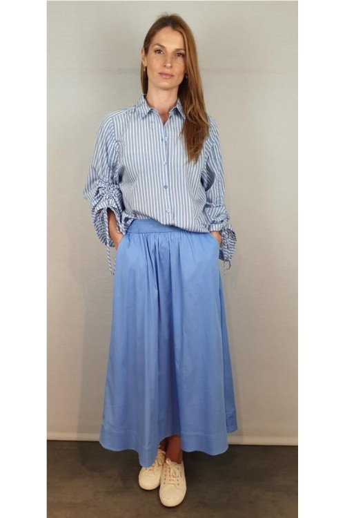 FALDA MILANO CELESTE