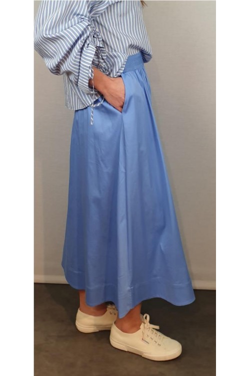 FALDA MILANO CELESTE